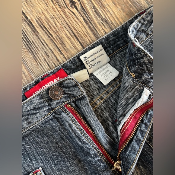 Unionbay Maxi Jean Skirt Juniors Sz 13 Side Slits Blue Dark Wash Denim Y2K Vtg - Picture 10 of 14